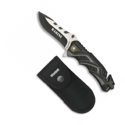 Couteau Pliant Tactique MARINE Gris 19600 Lame 9 Cm