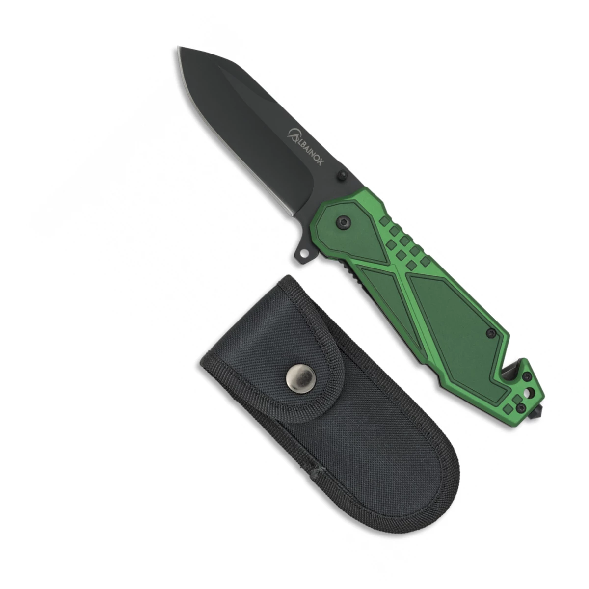Couteau Pliant Tactique ALBAINOX 19748 Vert Lame 8.6 Cm