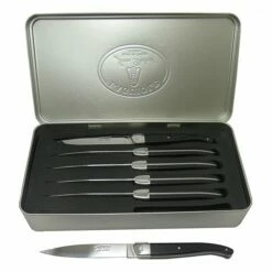 Coffret 6 Couteaux à Steak Laguiole STAND UP Noir