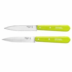 Opinel Set 2 Couteaux Office Lames Lisse Et Crantée 10 Cm Couleur Pomme
