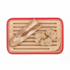 Planche à Pain En Bambou Rouge 28 Cm
