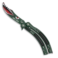 Couteau Papillon Albainox 02187 ANGRY SHARK Lame 9 Cm