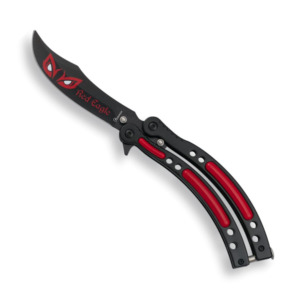 Couteau Papillon RED EAGLE 02197 Rouge/noir