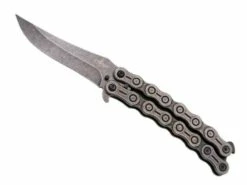 Couteau Papillon THIRD TH.K2819 Chaîne Inox Stonewashed