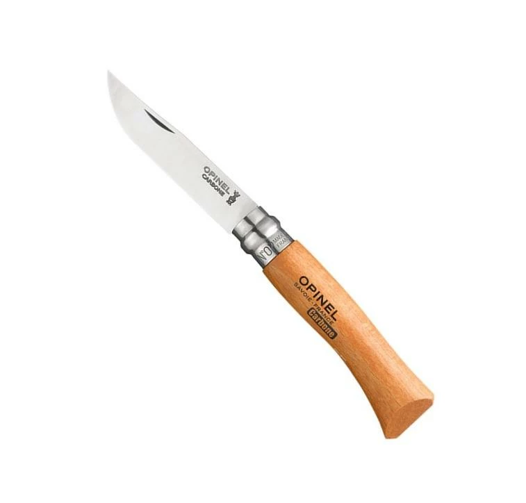 Couteau OPINEL N°06 - Lame Carbone 7.3 Cm Manche Hêtre